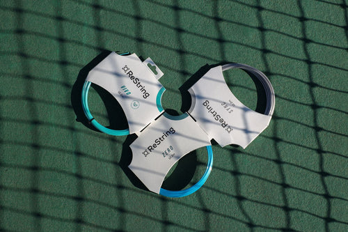 What ReString String is Best For You - Zero, Sync and Vivo single sets on a green hard tennis court