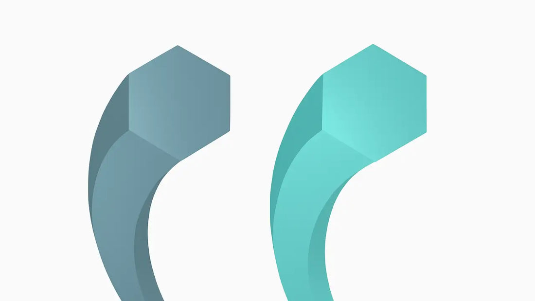 restring zero and string vivo hexagonal strings next to each other in graphic